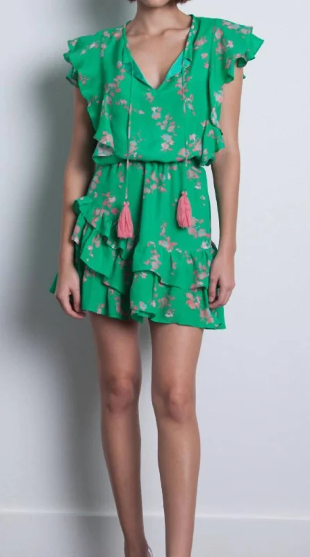 Clearance Event Rafa Print Mini Dress In Verde Water Floral