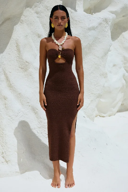 Grand Opening Sale LUNA MIDI DRESS - ESPRESSO