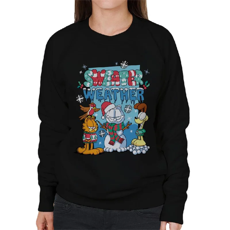 Closeout Sale Garfield Christmas Sweater Weather Women's Sweatshirt