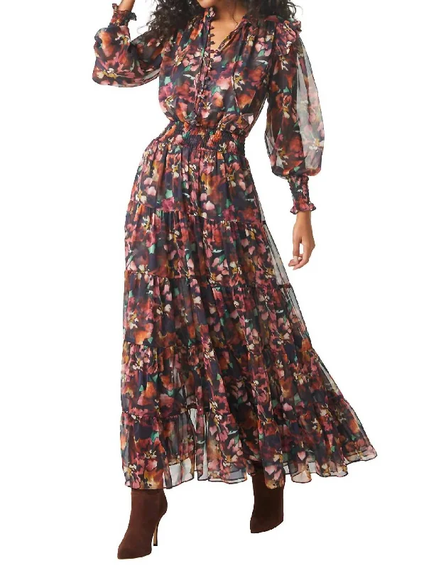 Extra Savings Anisah Dress In Libra Fleur Chiffon