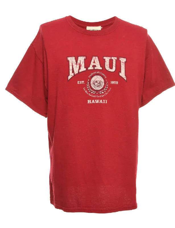 Act Now MAUI Printed T-shirt - L