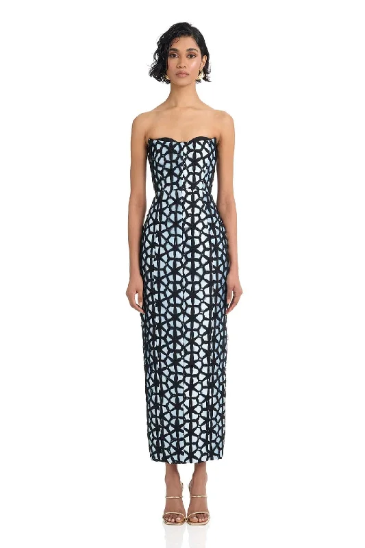 Closeout Brunei Gown - Black/Blue