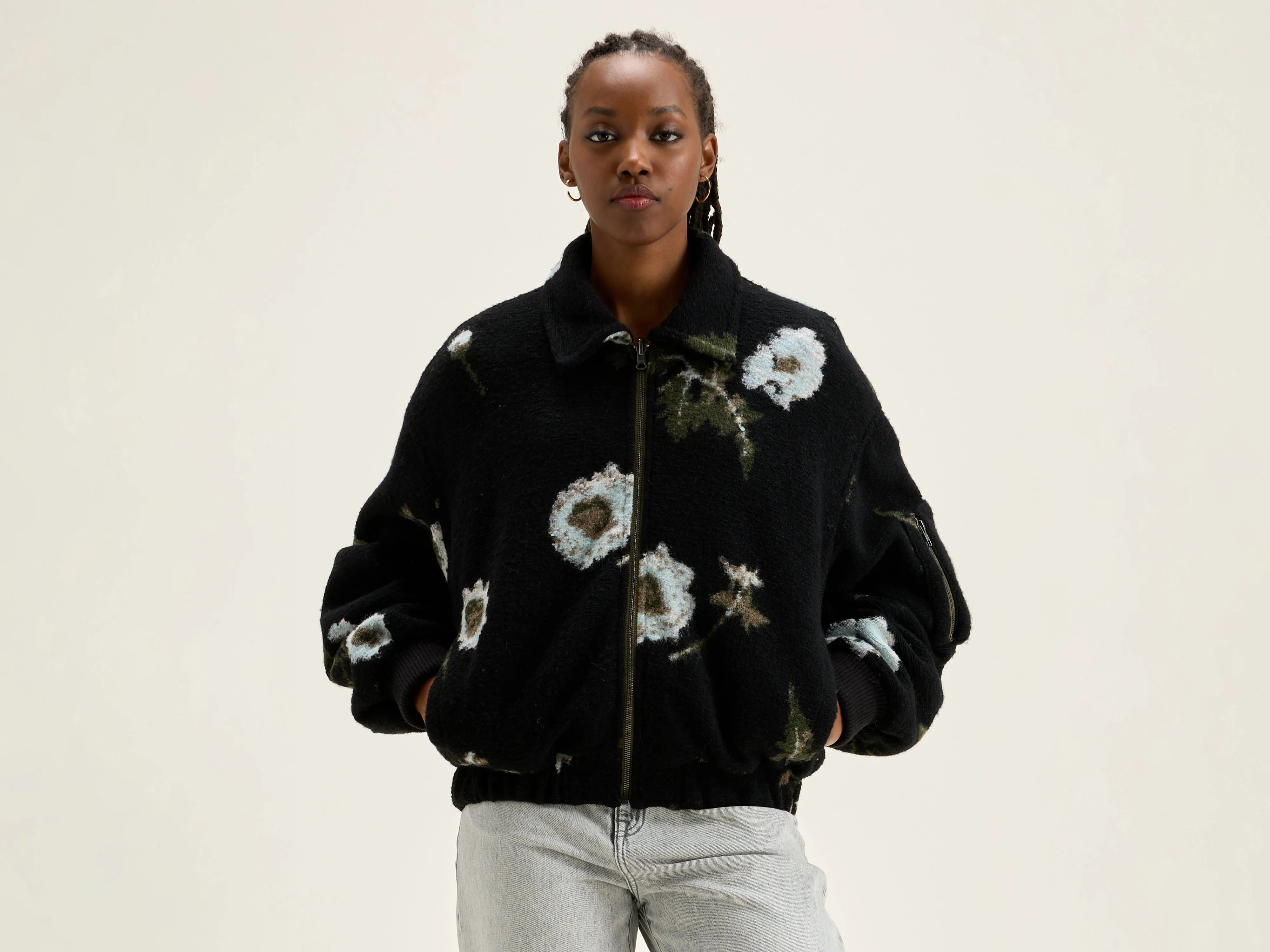 While Supplies Last Asher bomber-style sweatshirt (242 / W / COMBO A)
