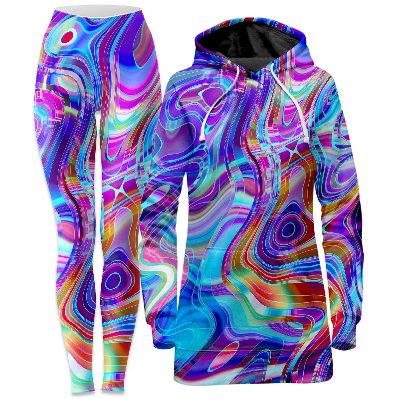 Deal Alert Aqua Realm Hoodie Dress and Leggings Combo