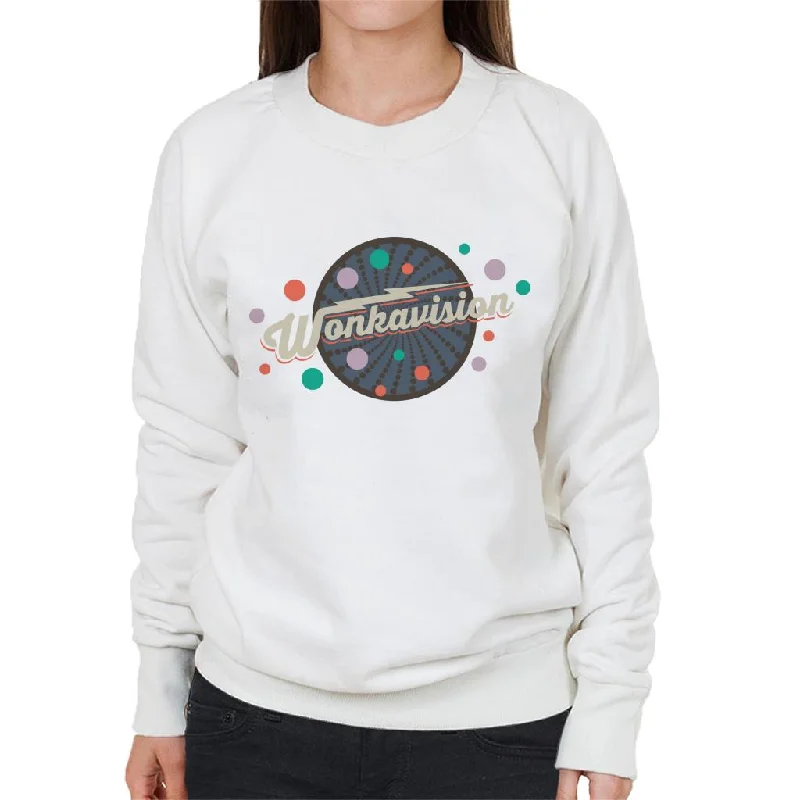 Amazing Deals Willy Wonka and The Chocolate Factory Wonkavision Women's Sweatshirt