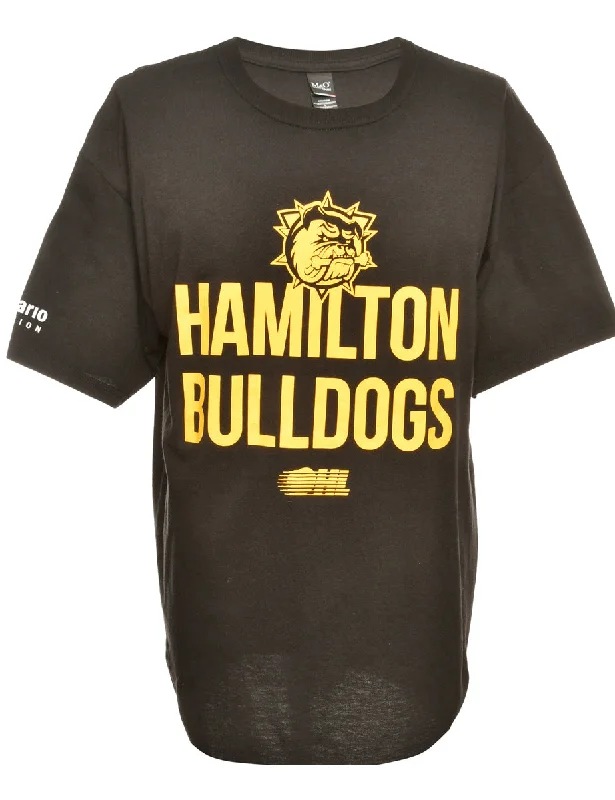 Sale Event Hamilton Bulldogs Ice Hockey Black Sports T-shirt - L