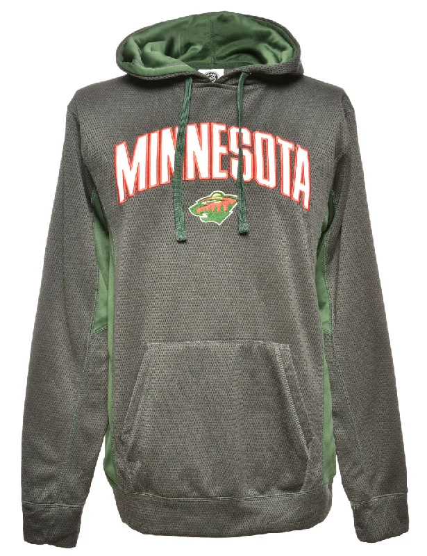 Super Bargain NHL Minnesota Hooded Sports Sweatshirt - L