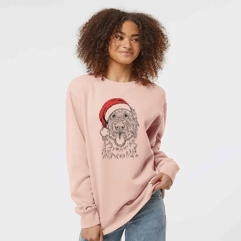 Extra Discounts Santa Bennett the Doodle - Unisex Pigment Dyed Crew Sweatshirt