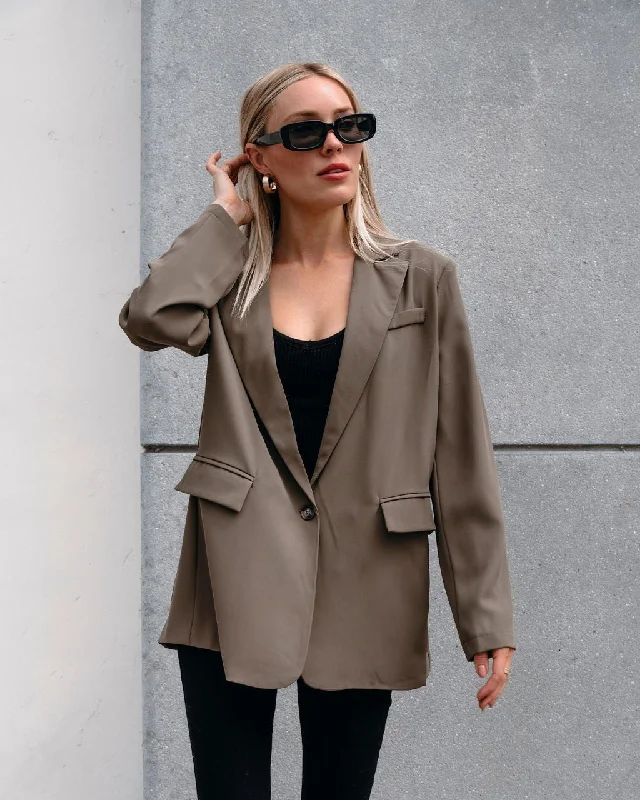 YEAR-End Sale Carolina Single-Breasted Blazer - Olive - DOORBUSTER
