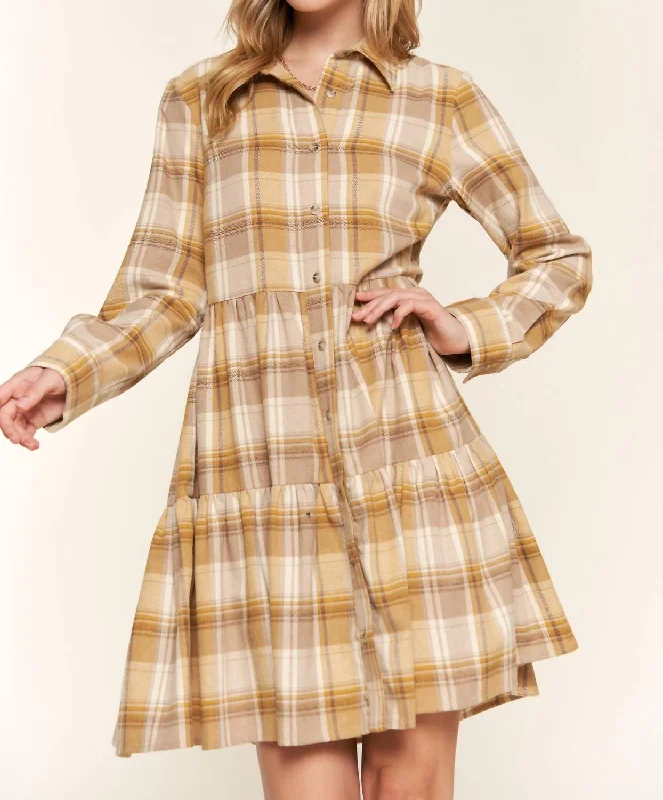 Exclusive Deal I Meant It Dress In Tan