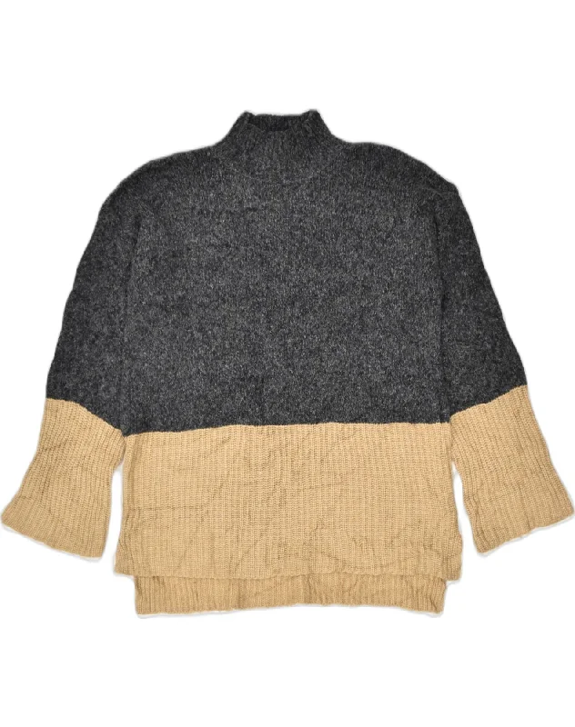 Seasonal Clearance MICHAEL KORS Womens Turtle Neck Jumper Sweater UK 10 Small Grey