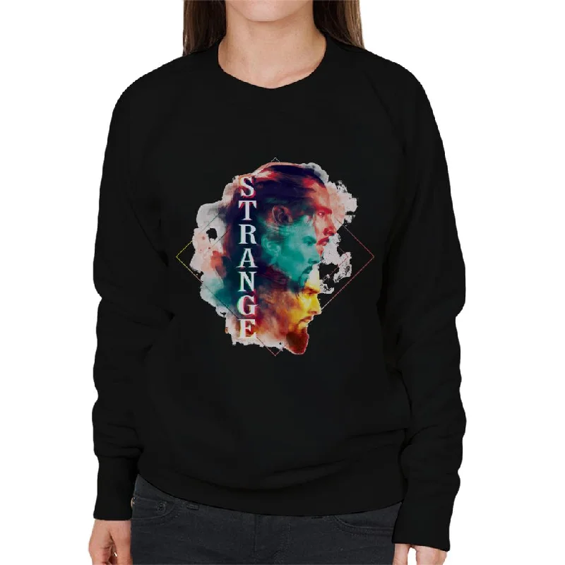 Crazy Deals Marvel Doctor Strange Abstract Face Montage Women's Sweatshirt