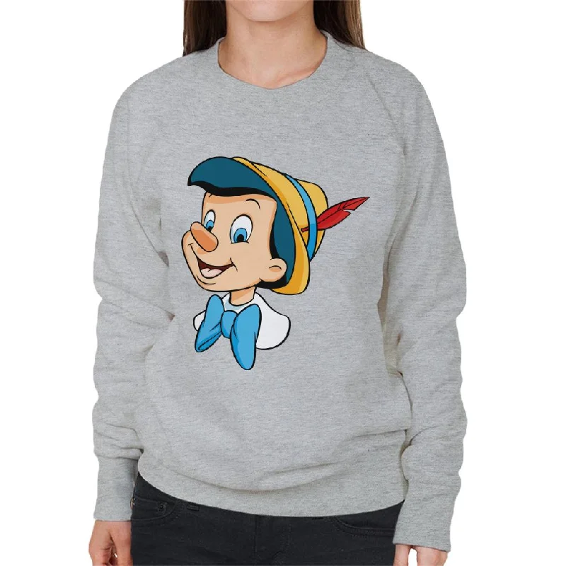 Blowout Deals Disney Pinocchio Bow Tie Smile Women's Sweatshirt