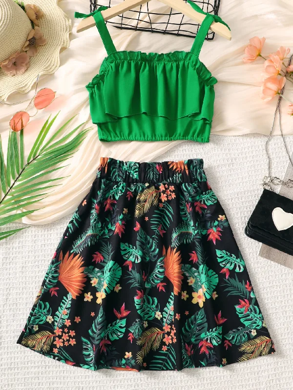 Holiday Sale Layered Cami and Floral Skirt Set