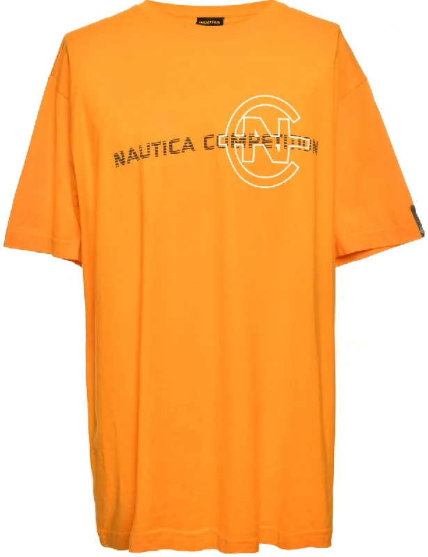 Big Discounts Yellow Nautica Printed T-shirt - L