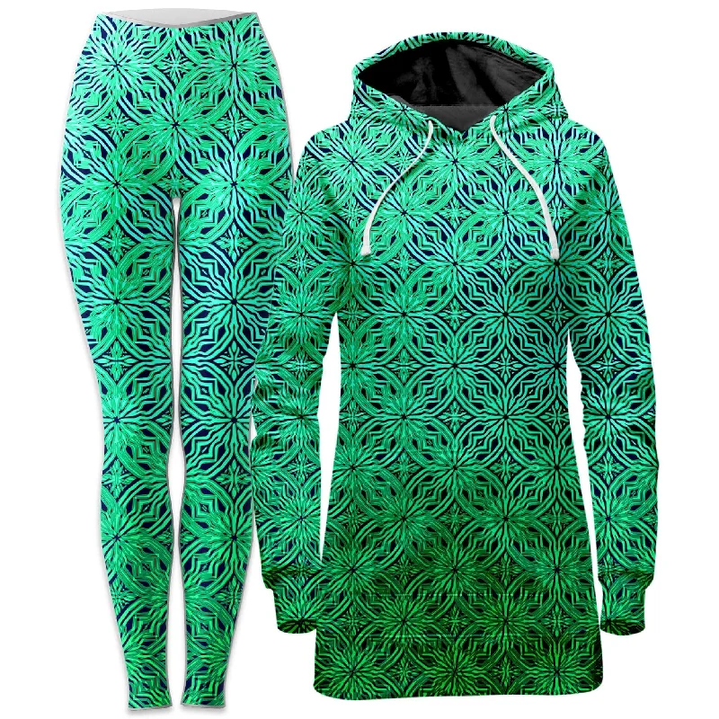 Buy Now Psy Moski Foam Hoodie Dress and Leggings Combo