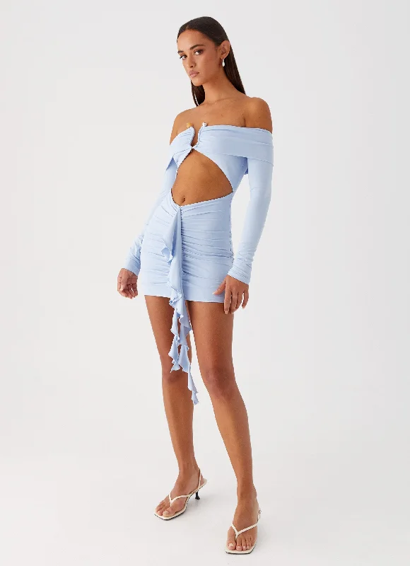 Bargain Bin Aniston Mini Dress - Blue