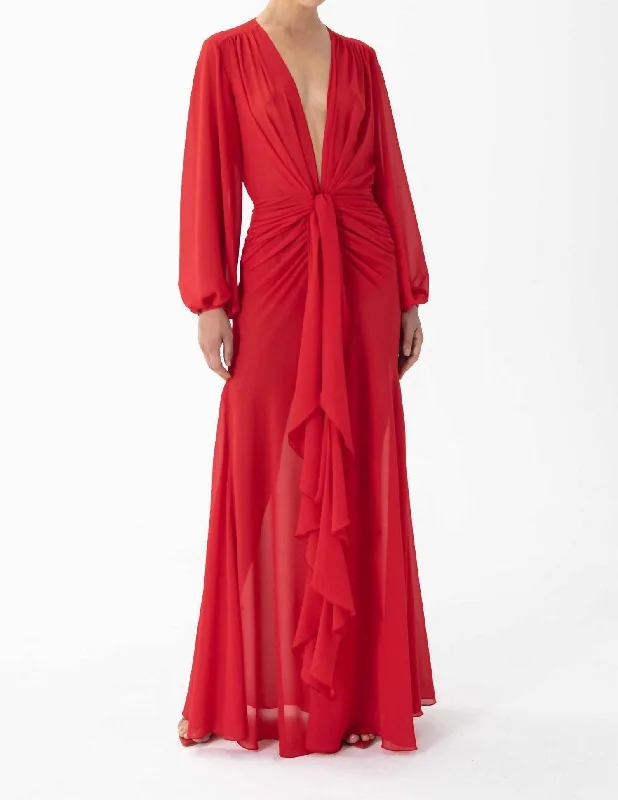 Crazy Deals Quinne Dress In Crimson