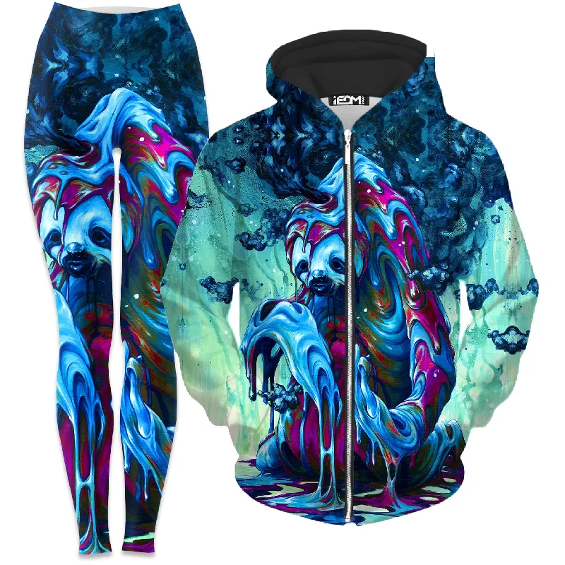 Early Access Toxic Sloth Zip-Up Hoodie and Leggings Combo