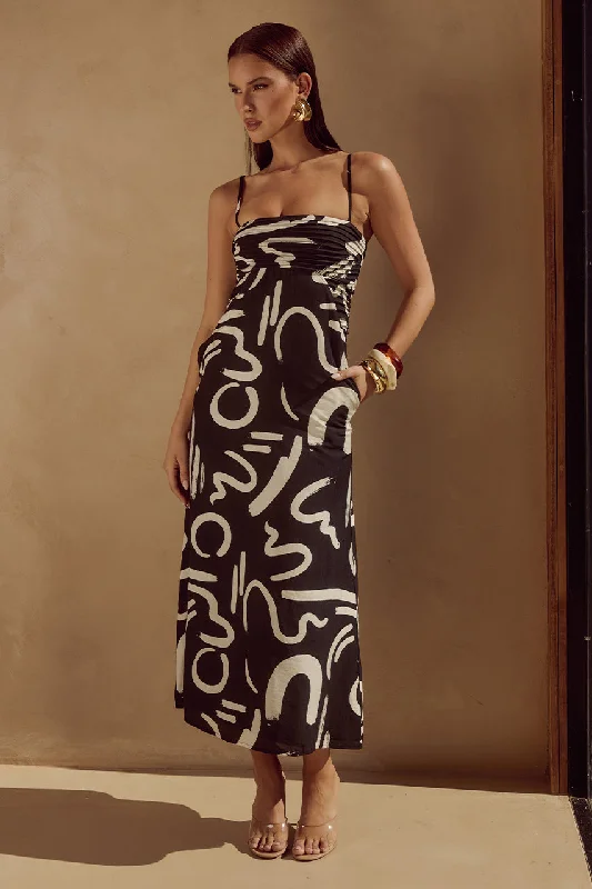 Savings Alert INEZ MIDI DRESS - YORK BLACK