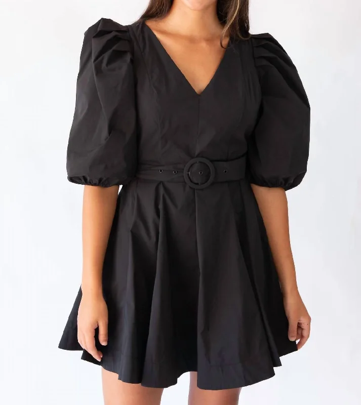 Huge Discounts Alexis Poplin Dress In Black