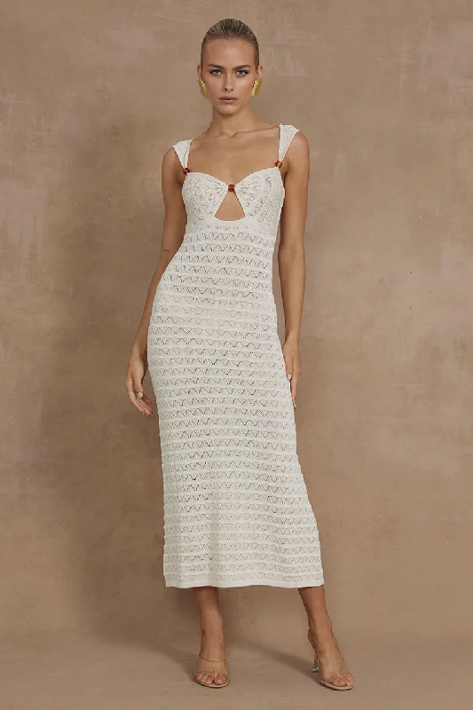 Price Reduction JUNO MIDI DRESS - IVORY
