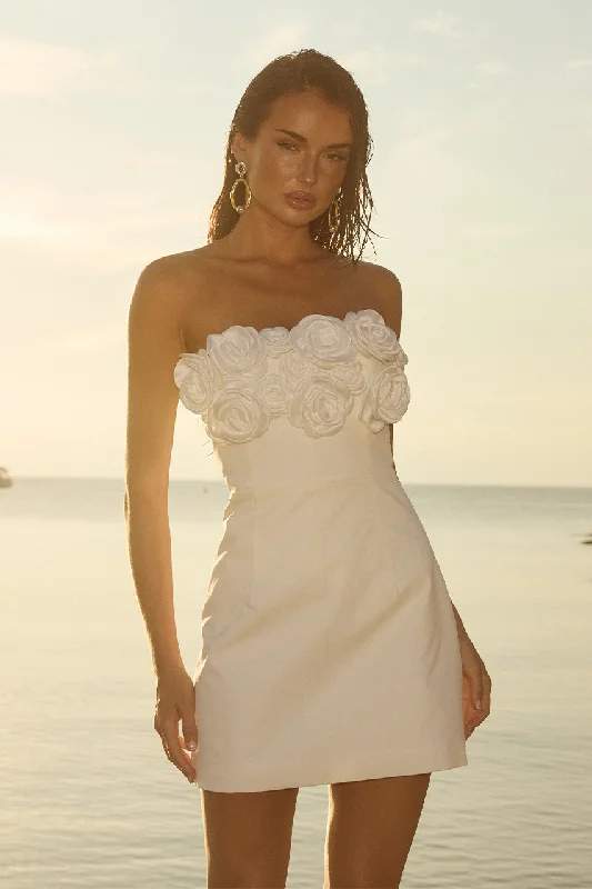 Hurry In AVERIE MINI DRESS - IVORY