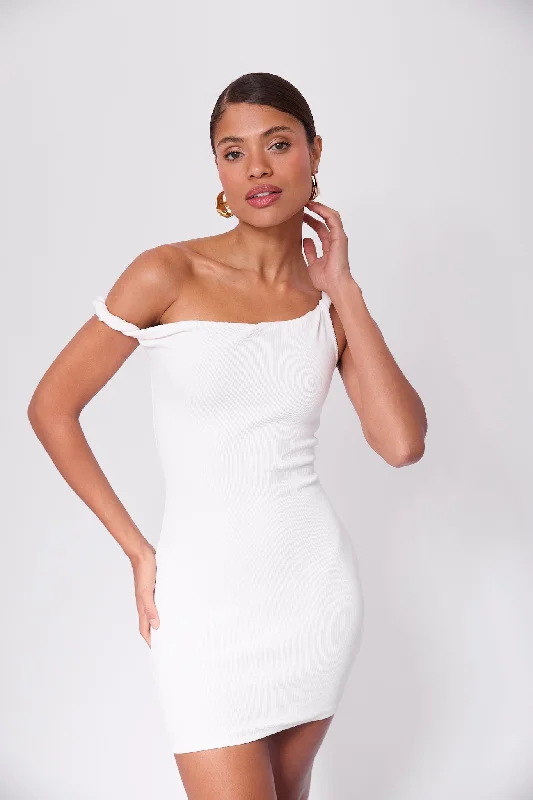 Incredible Offers Short Poppy Dress Ivory White