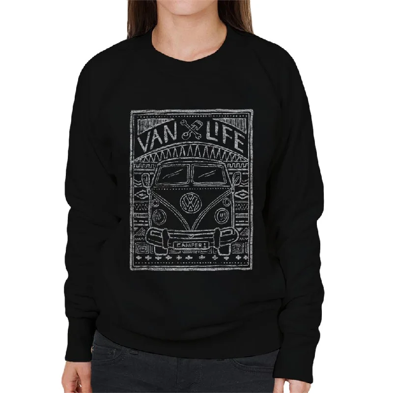 Midnight Sale Volkswagen Aztec Camper Doodle Women's Sweatshirt