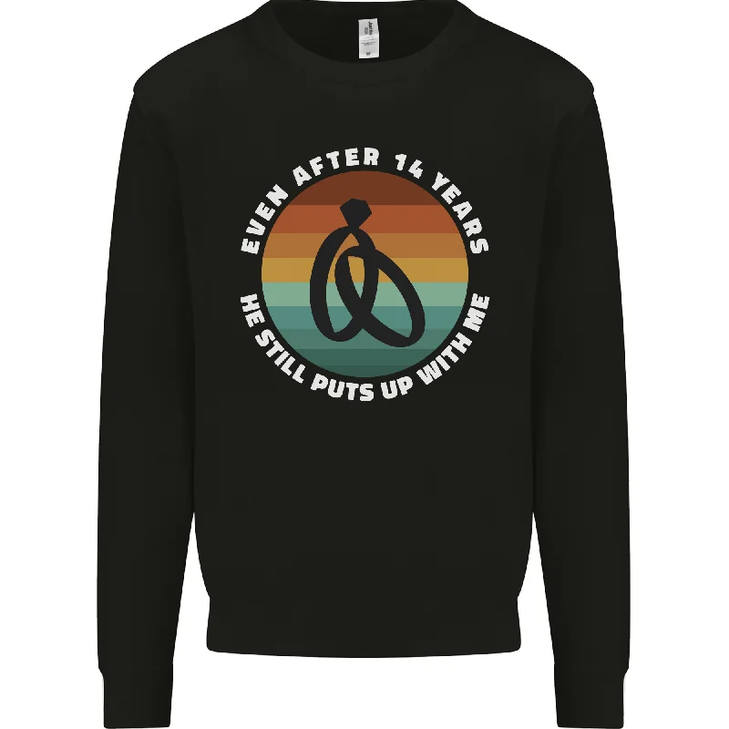 Exclusive Savings 14 Year Wedding Anniversary 14th Marriage Mens Sweatshirt Jumper