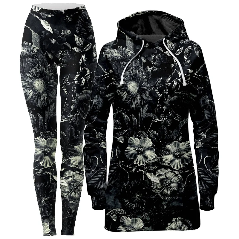 Daily Specials Darkness Hoodie Dress and Leggings Combo