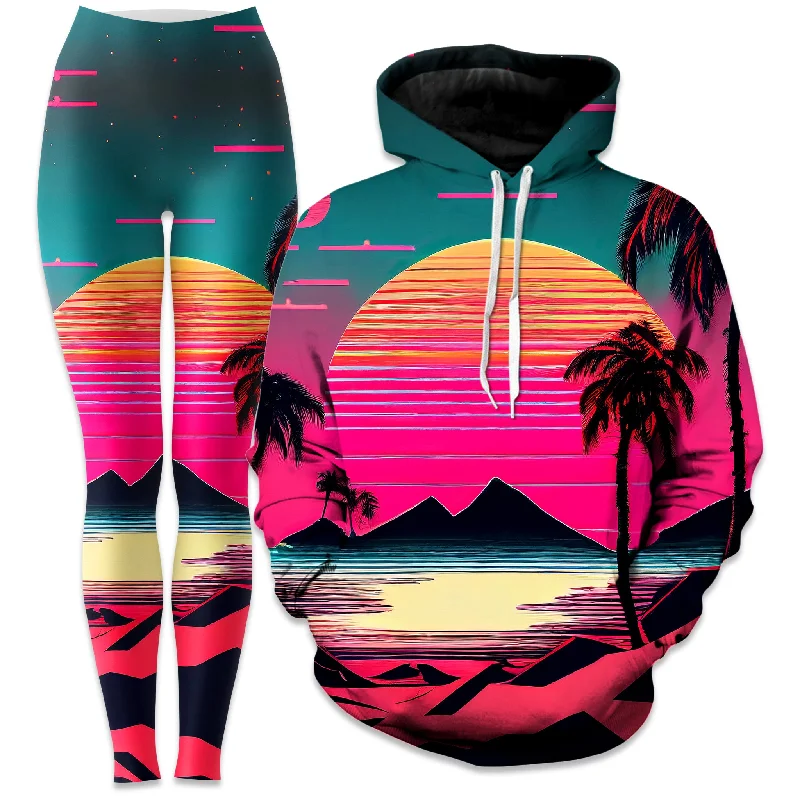 Last Chance Beach Sunset Hoodie and Leggings Combo