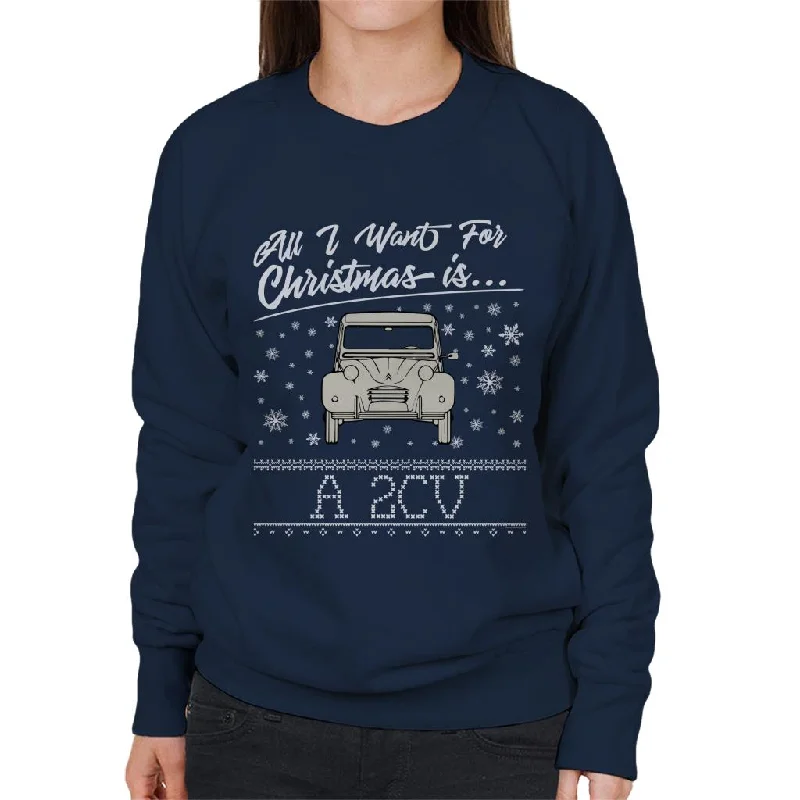 Deal of the Week Citroen Christmas All I Want For Christmas Is A 2CV Women's Sweatshirt