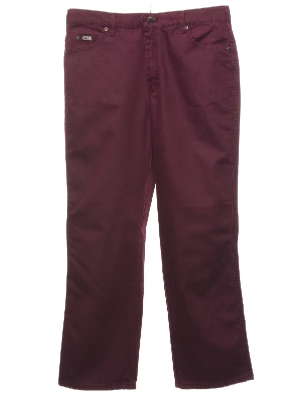 Weekend Deal Maroon Lee Jeans - W32 L29