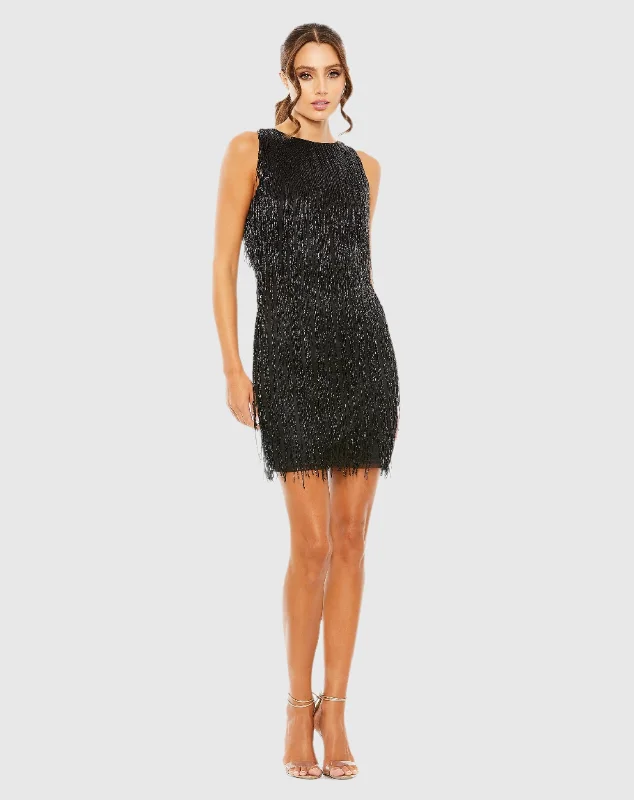 Extra Savings Embellished Beaded Fringe Dress