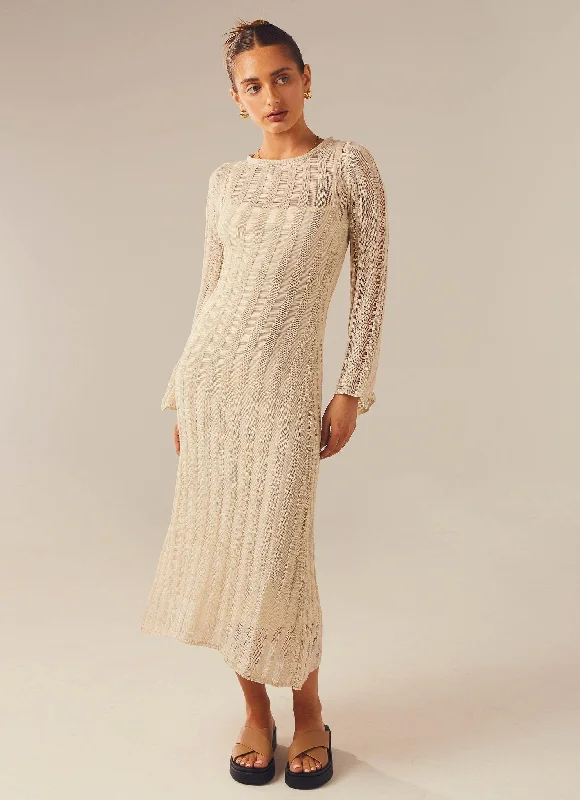 Savings Spectacular All I Want Maxi Dress - Beige