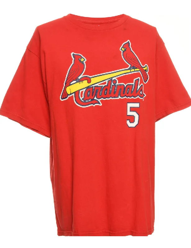 Bargain Prices Cardinals Red Majestic Sports T-shirt - M