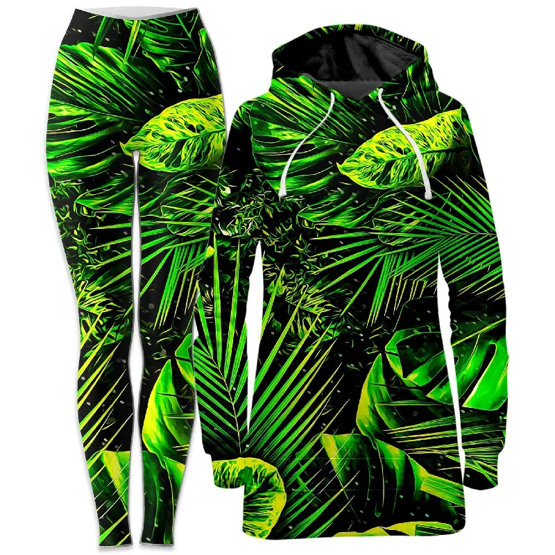 Act Fast Junglist Hoodie Dress and Leggings Combo