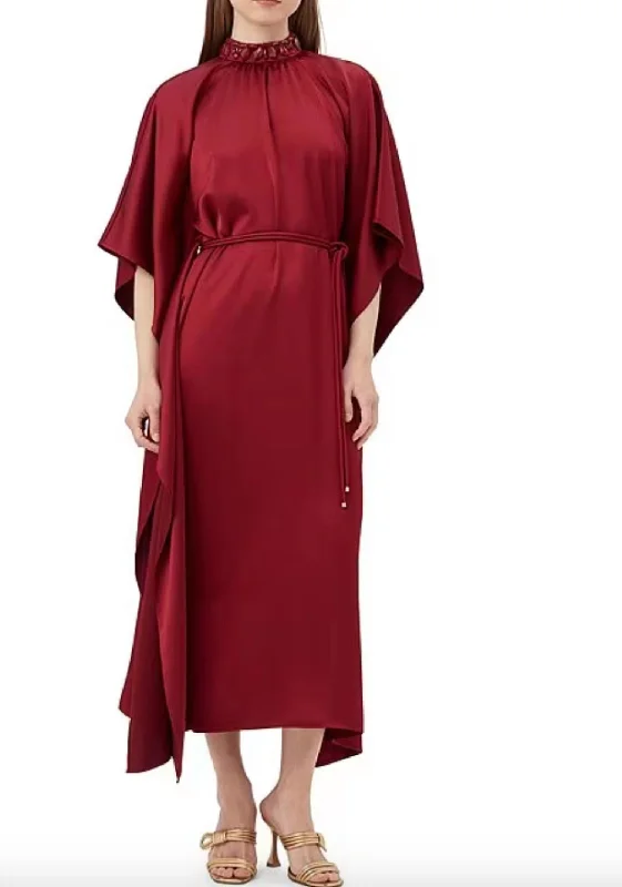 Price Break Kyuka Caftan Dress In Ruqa Red