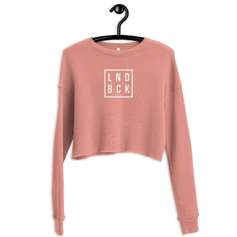 Overstock LND BCK Pastel Crop Sweatshirt
