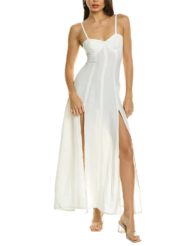 Steals and Deals SHANI SHEMER Josie Linen-Blend Maxi Dress