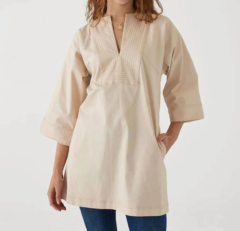 Year-End Sale La Tunique Dress In Bone