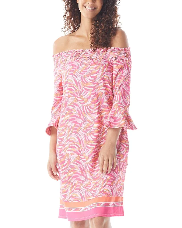 Year-End Clearance Beach House Kelsea Smocked Off The Shoulder Dress