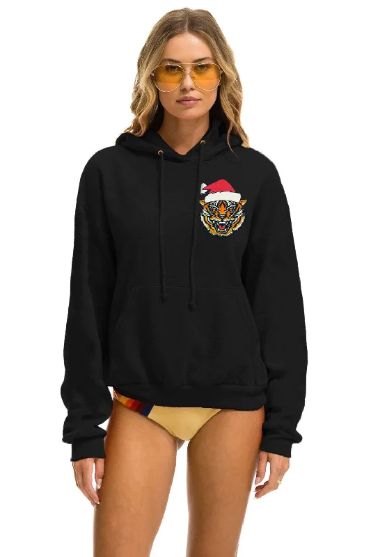 Price Buster MEMBER EXCLUSIVE SANTA TIGER RELAXED PULLOVER HOODIE - BLACK