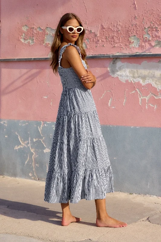 Final Markdown Tia Dress In Amalfi Stripe