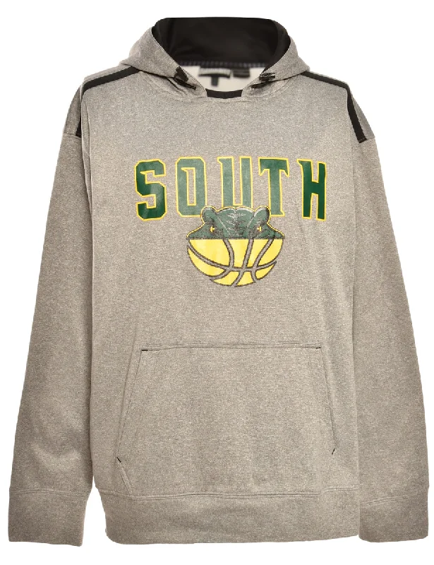 Amazing Deals South Grey Printed Hoodie - L