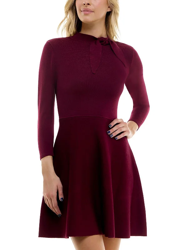 The Best Prices Womens Tie Neck Midi Sweaterdress