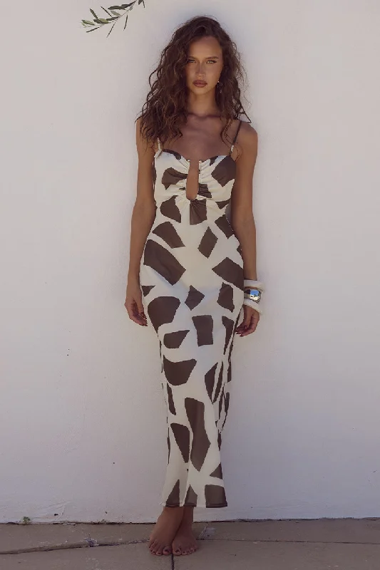 Best Bargains ASTORA MIDI DRESS - LAZURE CHOCOLATE