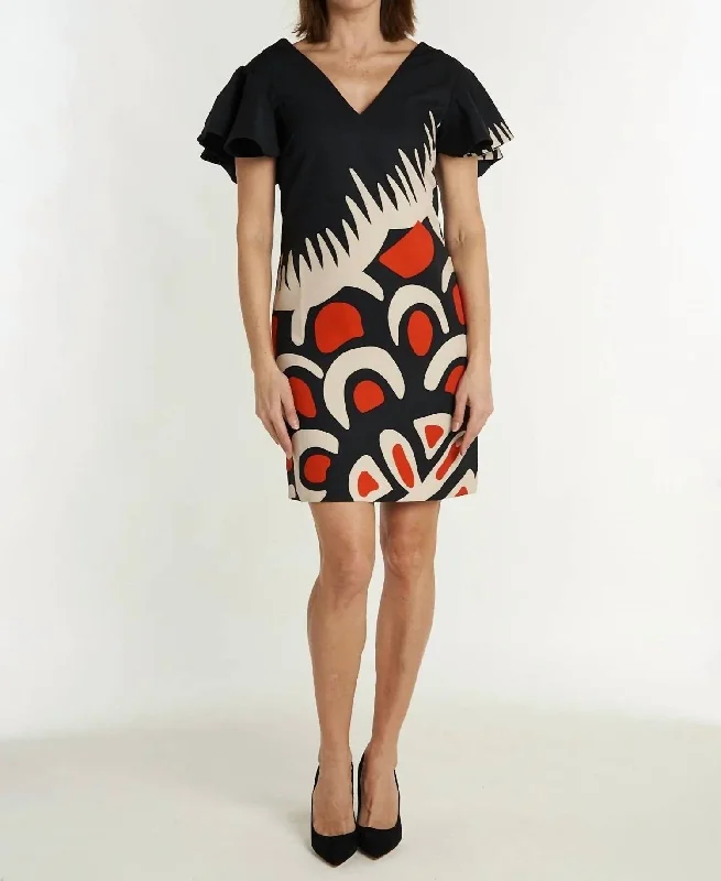 Final Markdown Ollie Shift Dress In Mesmer Black Cherry