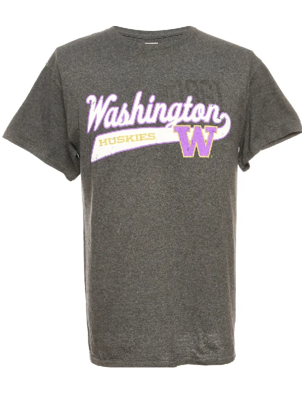 Deal Alert Washington Huskies Grey Football Sports T-shirt - M